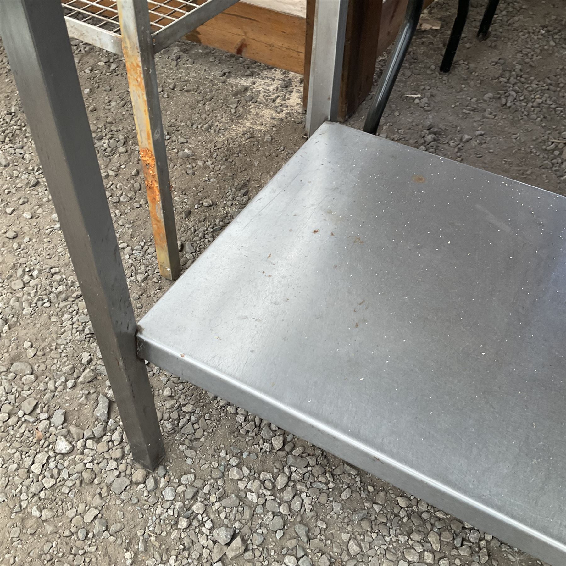 Small commercial stainless steel two tier preparation table - THIS LOT IS TO BE COLLECTED BY APPOINTMENT FROM DUGGLEBY STORAGE, GREAT HILL, EASTFIELD, SCARBOROUGH, YO11 3TX