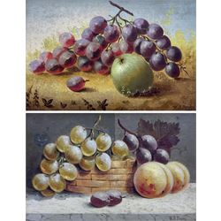 William Daniel Penny (British 1834-1924): Still Life of Grapes, pair oils on panel signed,...