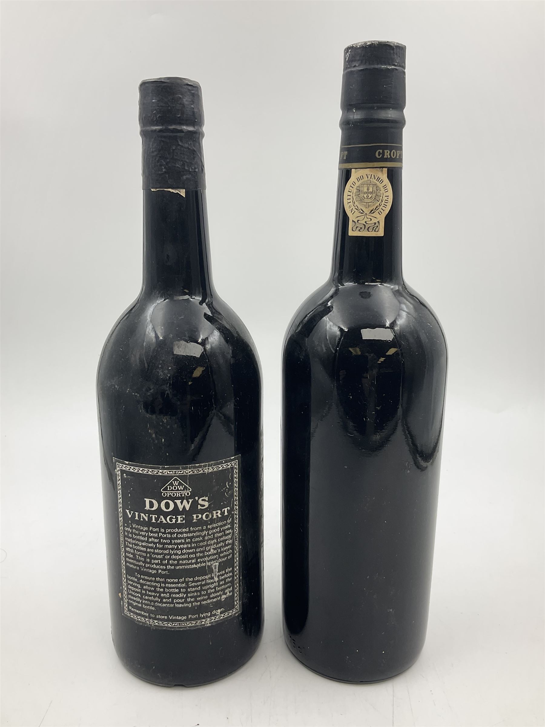 Dow's, 1975 vintage port, 75cl unknown proof and Croft, 1978 late bottled vintage port, 75cl unknown proof (2)