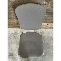 40 x Conference banquet chair, gold metal frame, upholstered seat and back