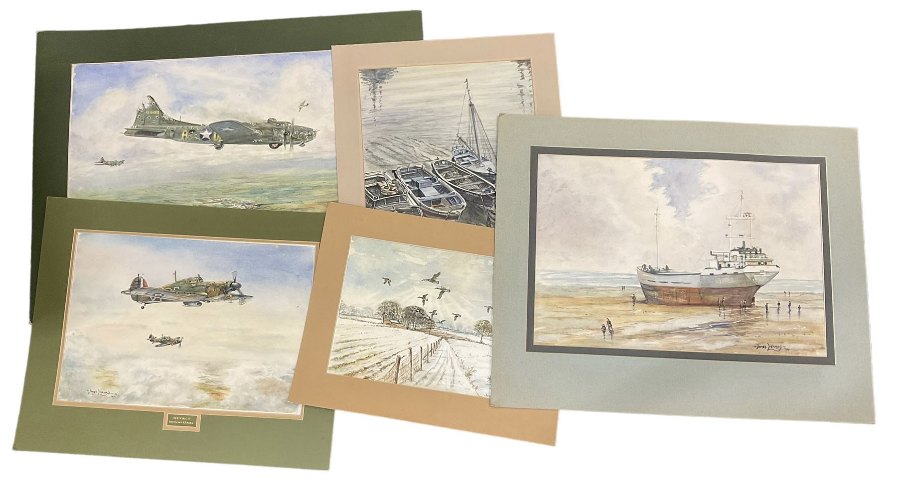 Collection of James Lishman (British 1931-2024) oils and watercolours in two boxes, with various landscape and maritime themes (approx. 42)