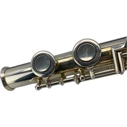 Buffet Crampton & Co Cooper Series II silver plated flute, Serial No.020804739 in hard case and outer carrying case