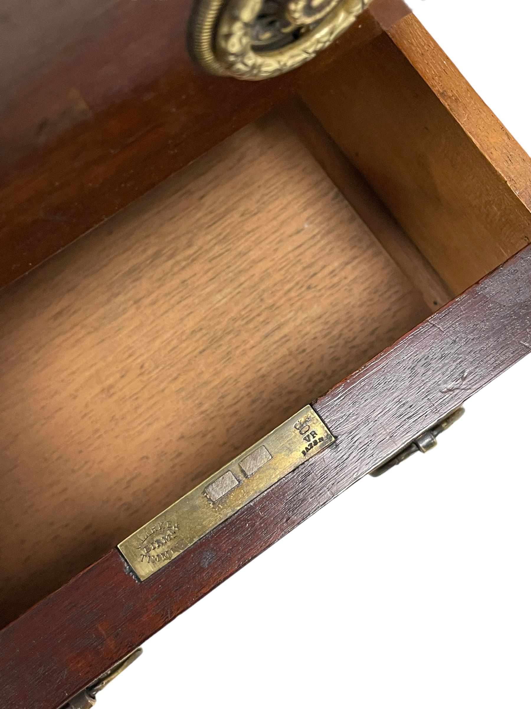 Victorian mahogany twin pedestal desk, moulded rectangular top with rounded corners and inset leather writing surface, fitted with nine drawers, on moulded plinth base