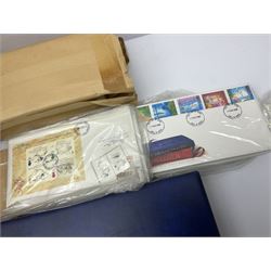 Great British and World stamps, including PHQ cards, Queen Elizabeth II first day covers, Bahamas, Belgium, Canada, India etc, housed in albums, ring binder folders and loose, in one box