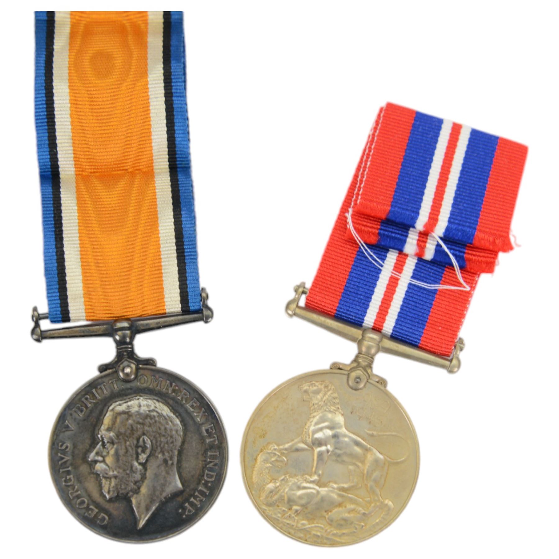 WWI British War medal, WWII Defence medal and War medal and General Service medal with Palestine 1945-48 clasp, awarded to 14895524 DVR K J Coultas RE together with other military badges 