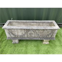 Large composite stone rectangular trough, classical detail - THIS LOT IS TO BE COLLECTED BY APPOINTMENT FROM DUGGLEBY STORAGE, GREAT HILL, EASTFIELD, SCARBOROUGH, YO11 3TX