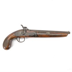 18th century flint lock pistol, with 12