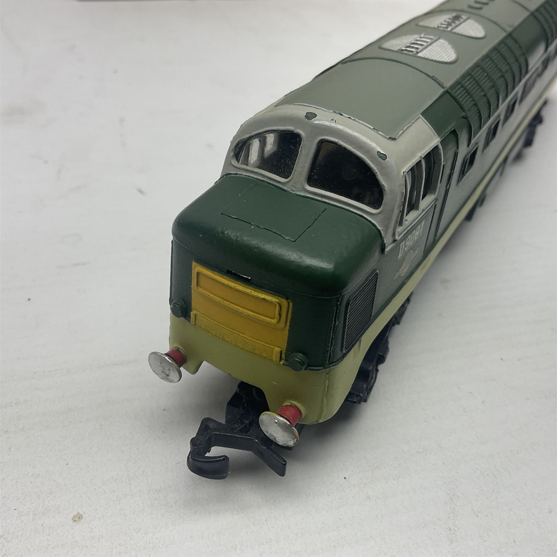 Hornby Dublo - 3-rail 3234 Deltic Type Diesel Co-Co locomotive 'St. Paddy' No.D9001 in BR two-tone green; in later unassociated plain box