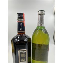 Mixed alcohol; Lamb's navy rum, Gordons gin, Pernod, Southern Comfort etc (7)