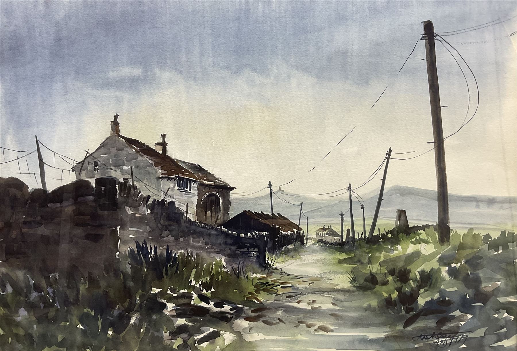 Ashley Jackson (Northern British 1940-): 'Dunford Road', watercolour signed and dated 1979, titled verso 51cm x 73cm 