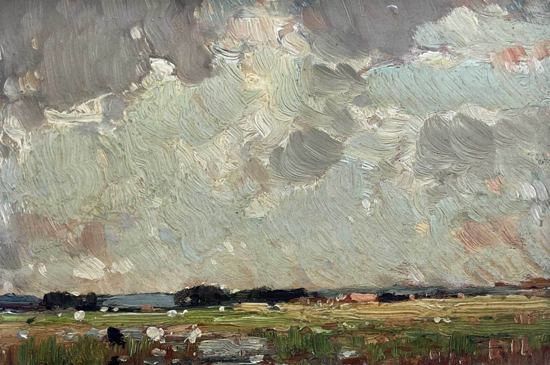 Kershaw Schofield (British 1872-1941): Sky Study, oil on panel unsigned 12cm x 18cm