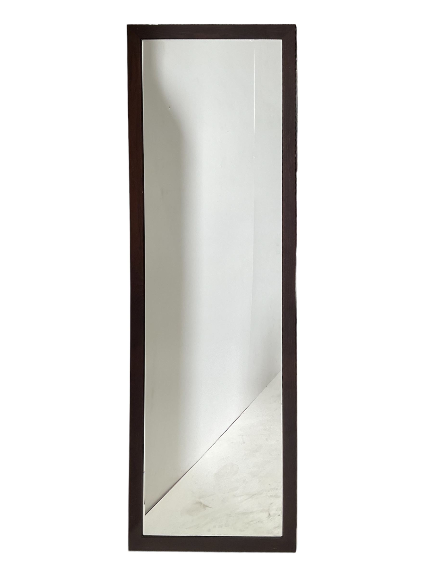 18 x rectangular rosewood framed wall mirrors, bevelled glass