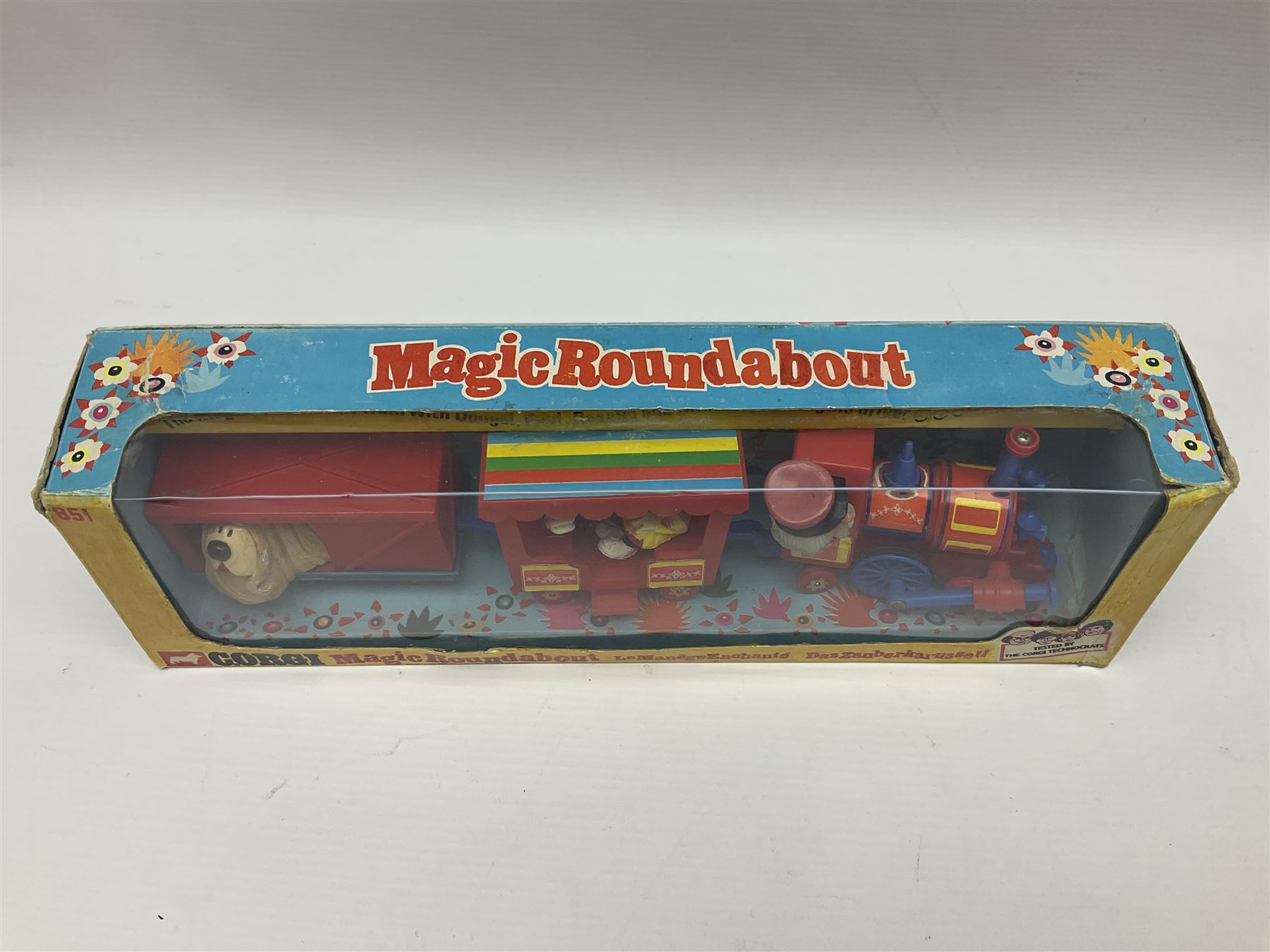 Corgi - The Magic Roundabout train no.851 in original box; with loose Batman, Robin and Lady Penelope figures from Corgi and Dinky vehicles