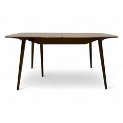 Lucian Ercolani for Ercol - light elm and beech 'Bellingdon' extending dining table, recta...