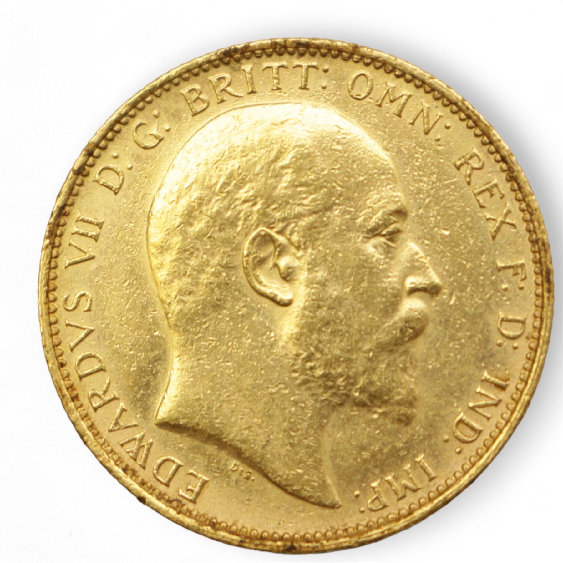 King Edward VII 1907 gold full sovereign coin, Sydney mint