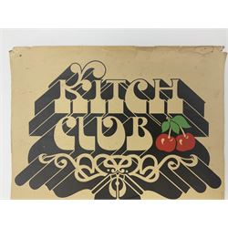 Poster 'Kitch Club Discotheque a vevey sur le quais ouverture le 19 mai' H59cm