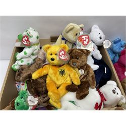 Fifty Ty Beanie babies, including Dublin, Haunt, Star, Premier, Valentine, Fuzz etc 