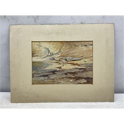 Charles William Adderton (British 1866-1944): 'Cobles on the South Landing Flamborough', watercolour signed 17cm x 24cm (unframed)
Provenance: direct from the family of the artist Harry Wanless 1872-1934, part of a collection never previously seen on the market
Notes: Adderton was a friend of the brothers Harry and Charles Wanless, all of whom studied under Albert Strange at the Scarborough School of Art School. Adderton had a studio at 55 Sandside, Scarborough between 1894 and 1901, he moved to Ockbrook Derby and later to Robin Hoods Bay where he was a member of the Fylingdales Group of Artists