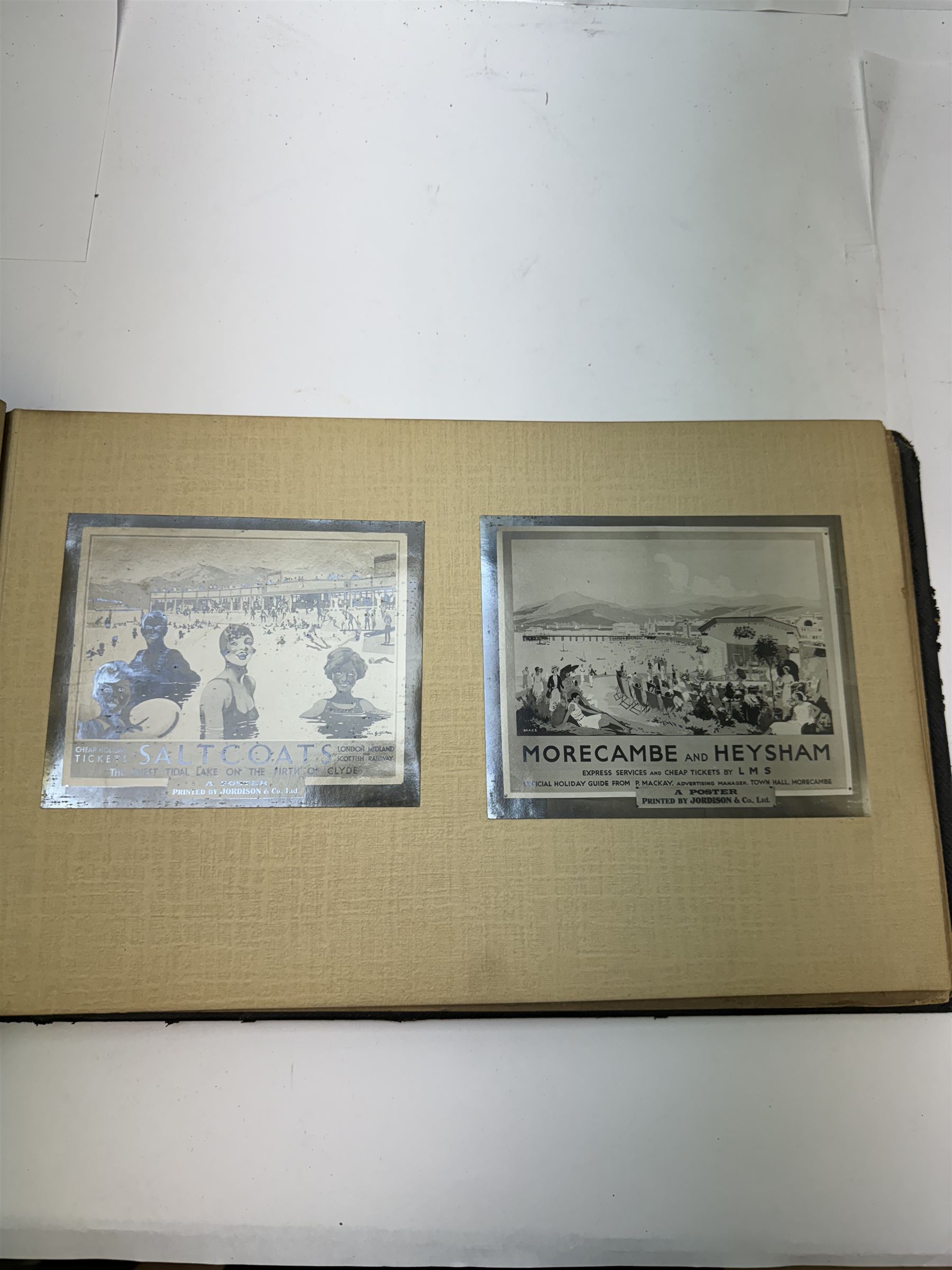 Two Jordison and Co Ltd archive books, folders with photographs of WWII posters, Souvenir booklet etc  