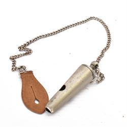 19th century, James Dixon & Sons whistle with chain, L7cm