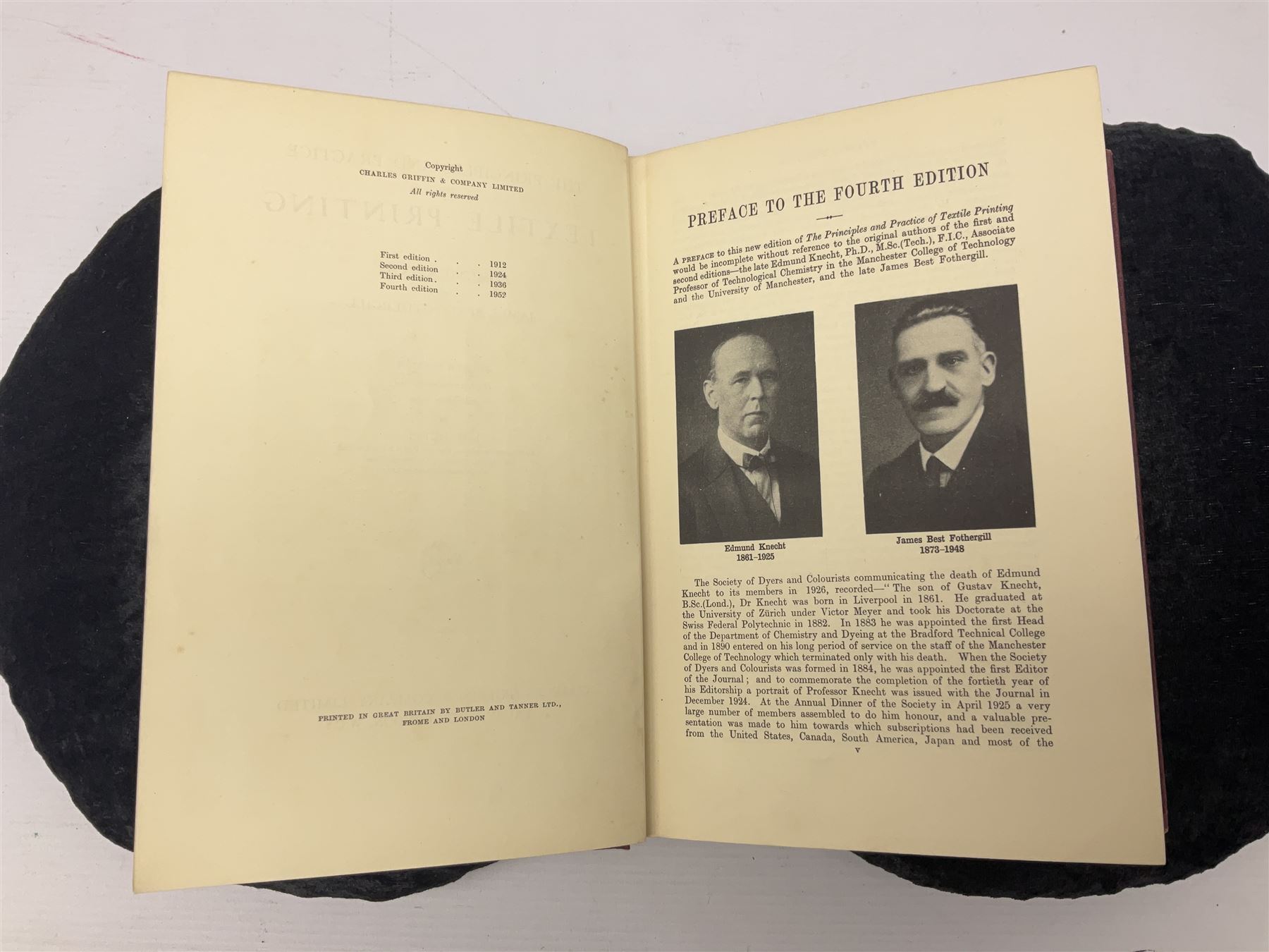 Edmund Knecht and James Best Fothergill; The Principle and Practice of Textile Printing, Charles Griffin & Company Limited, London fourth edition 1952 