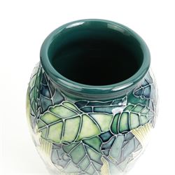 Moorcroft Collectors Club ovoid form vase decorated in the Angels Trumpet pattern by Anji Davenport, no. 962, signed and dated 1998, H19cm, boxed 