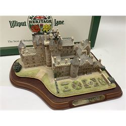 Two Lilliput Lanes, comprising Edinburgh Castle and Glamis Castle, both with original boxes, Glamis castle with deeds 