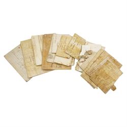 Five 17th century indentures 1653-1666 relating to lease/tithes etc and eight 18th century...