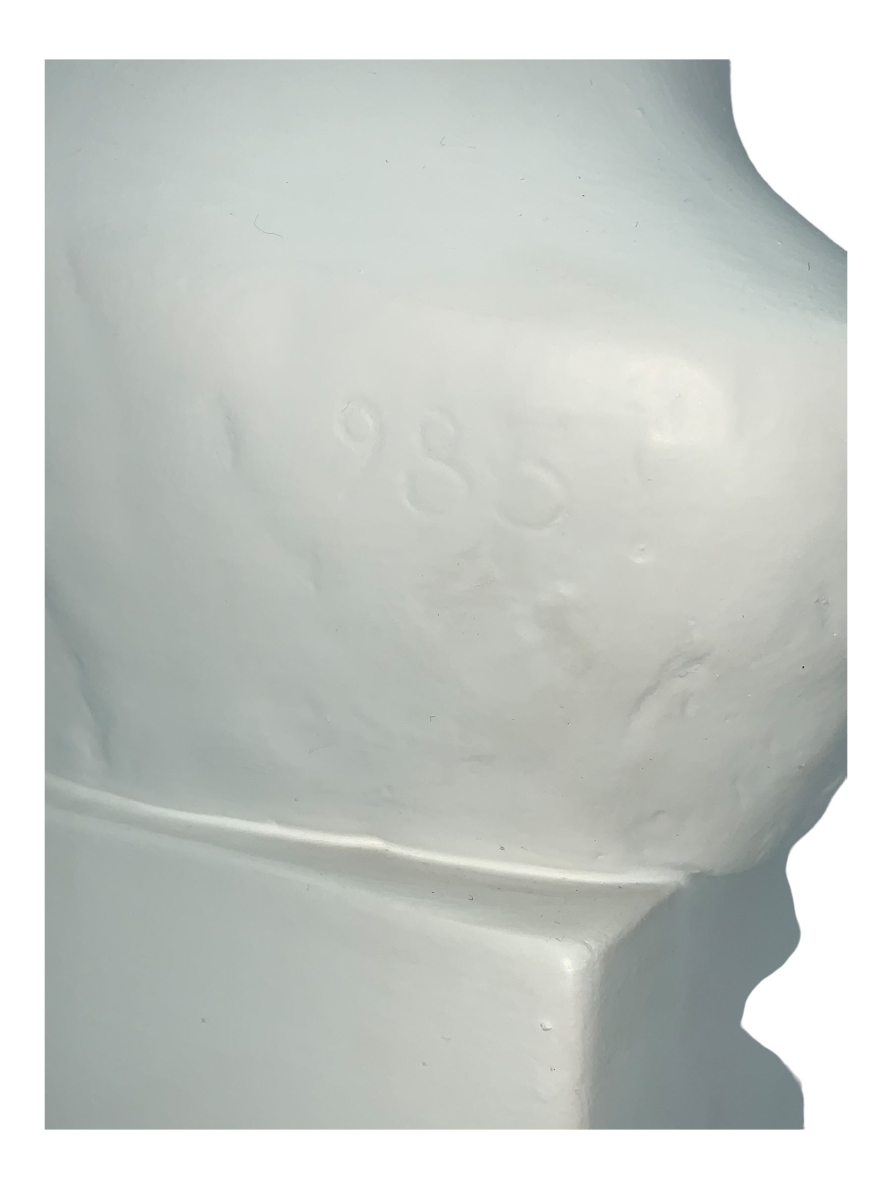 Large plaster bust depicting David, on integral square plinth, H61cm 