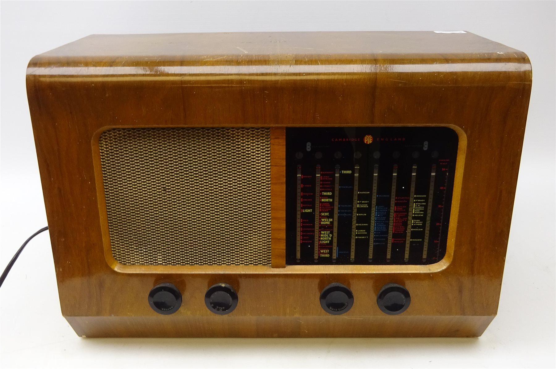 Vintage PYE Valve Radio In Walnut Case, L50cm - Antiques & Interiors