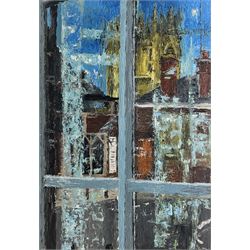 Roger Spencer Reeves (Yorkshire Contemporary): Beverley Minster, impasto acrylic on canvas board signed c.2002, 123cm x 84cm 