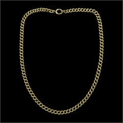 Early 20th century 18ct gold curb link chain necklace, each link hallmarked