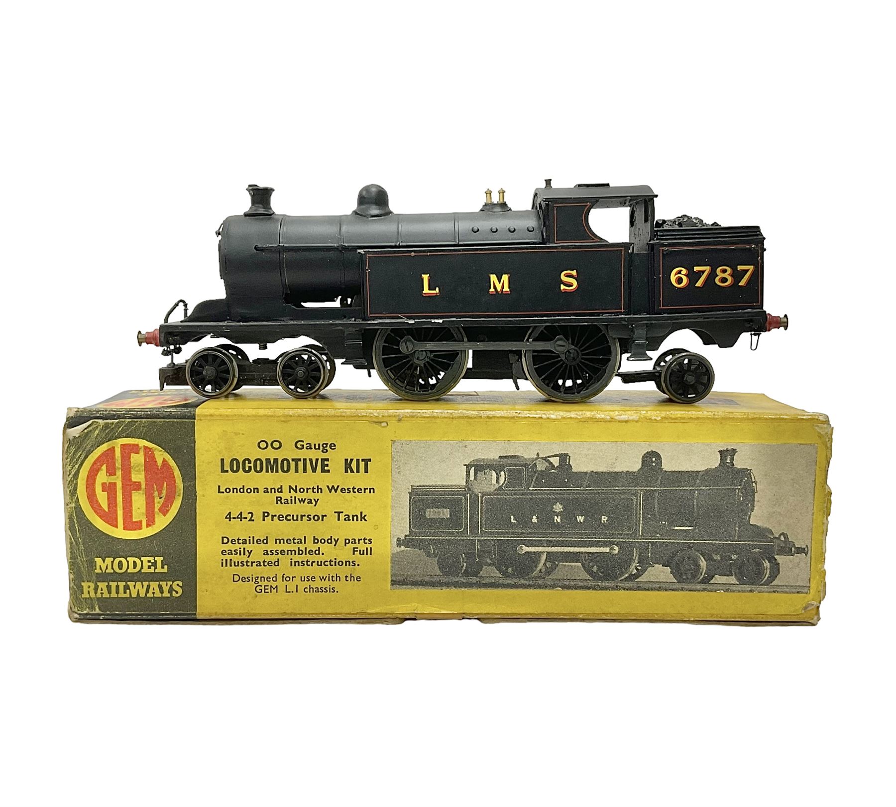 GEM ‘00’ gauge - kit built LNWR/LMS Precursor Tank 4-4-2T locomotive no.6787 finished in LMS black; with original box 