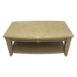 Brunswick - washed oak finish two-tier coffee table