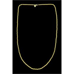 18ct gold bead link chain necklace, stamped 750