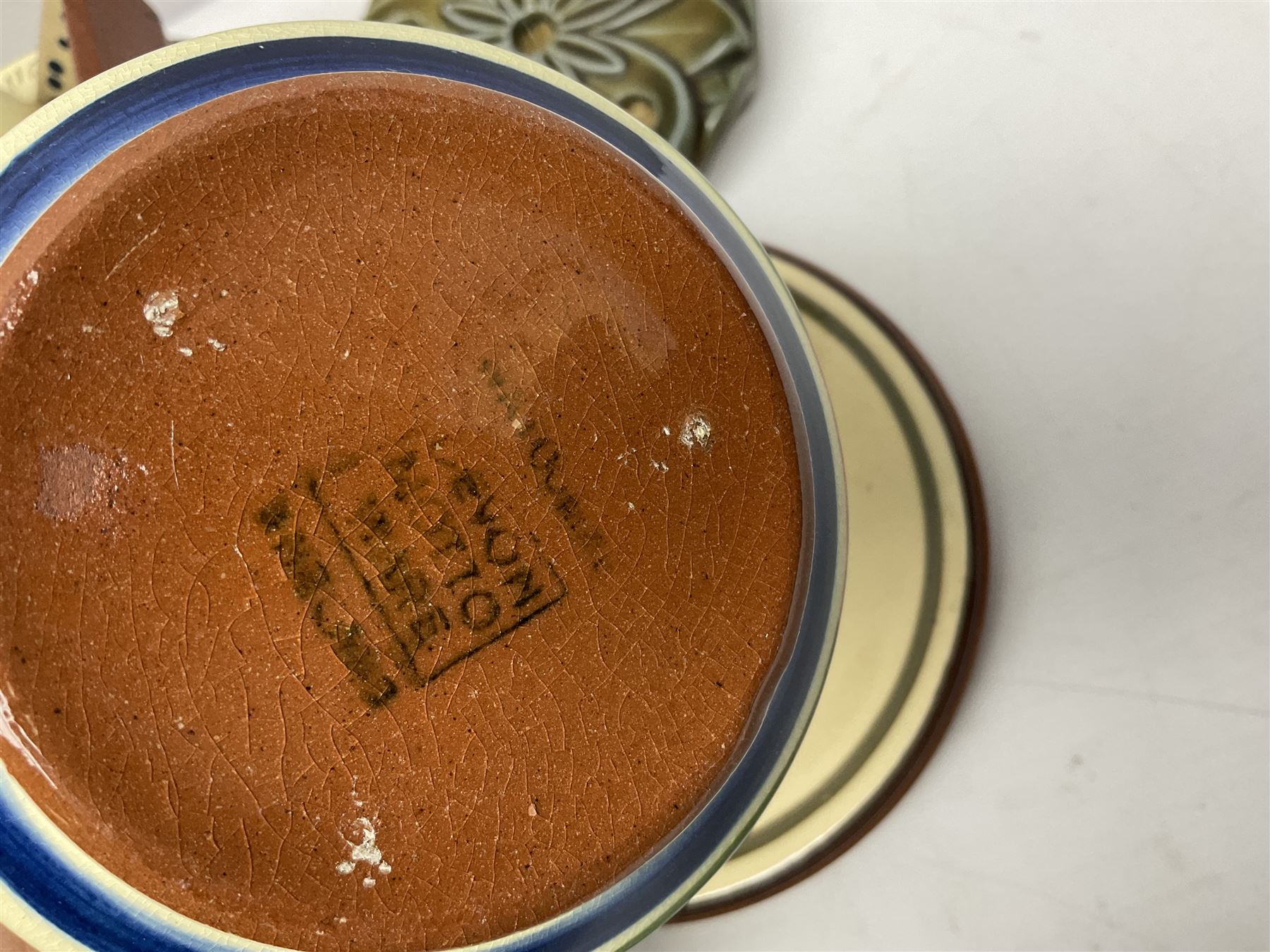 Collection of Motto ware, including cups and saucers, coffee pot, milk jug etc together with studio pottery dishes 