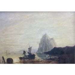 WS (Continental 19th/20th Century): Bringing in the Boats, oil on canvas indistinctly sign...