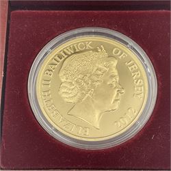 Queen Elizabeth II Bailiwick of Jersey 2012 'R.M.S. Titanic Centenary' gold proof five pound coin, cased with certificate