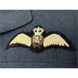 RAF Flight Lieutenant Battledress blouse by Moss Bros. with Pilot's cloth badge