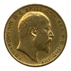 King Edward VII 1906 gold half sovereign coin