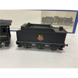 ‘00’ gauge - two kit built steam locomotives comprising unnamed LMS/HR Drummond Class C/BEN 4-4-0 no.54398 finished in BR black; Class Q6 0-8-0 no.63344 finished in BR black; both with Nu-Cast boxes (2) 