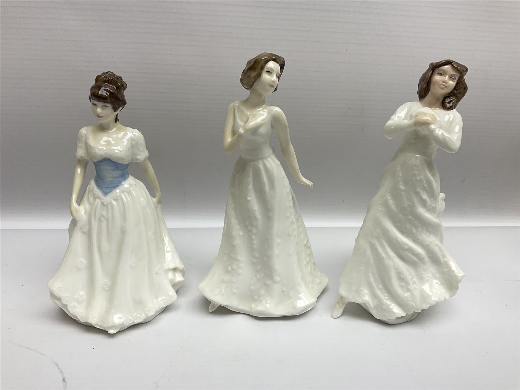 Large collection of Royal Doulton figures, including Ninette HN4717, Sara HN4720, Georgia HN5188, Joy HN3875 etc 