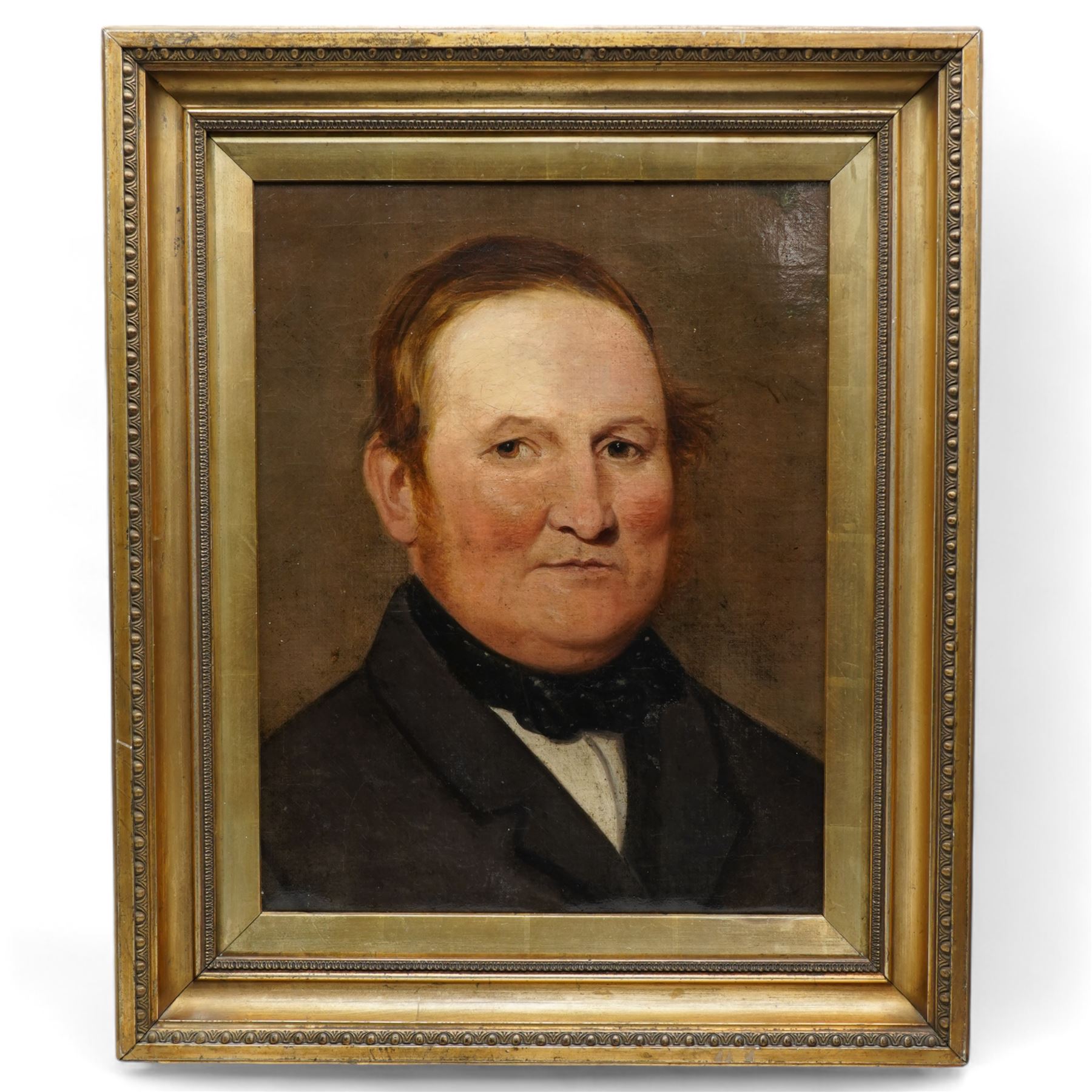 English School (19th Century): Portrait of Gentleman, oil on canvas unsigned 45cm x 35cm