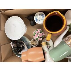 Large collection of ceramics and glassware, including Portmeirion etc, in six boxes 