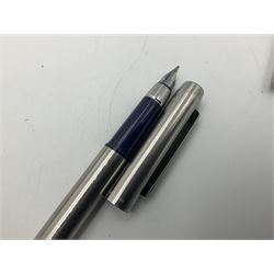 Yard O Led silver propelling mechanical pencil, hallmarked together with another pencil and pens