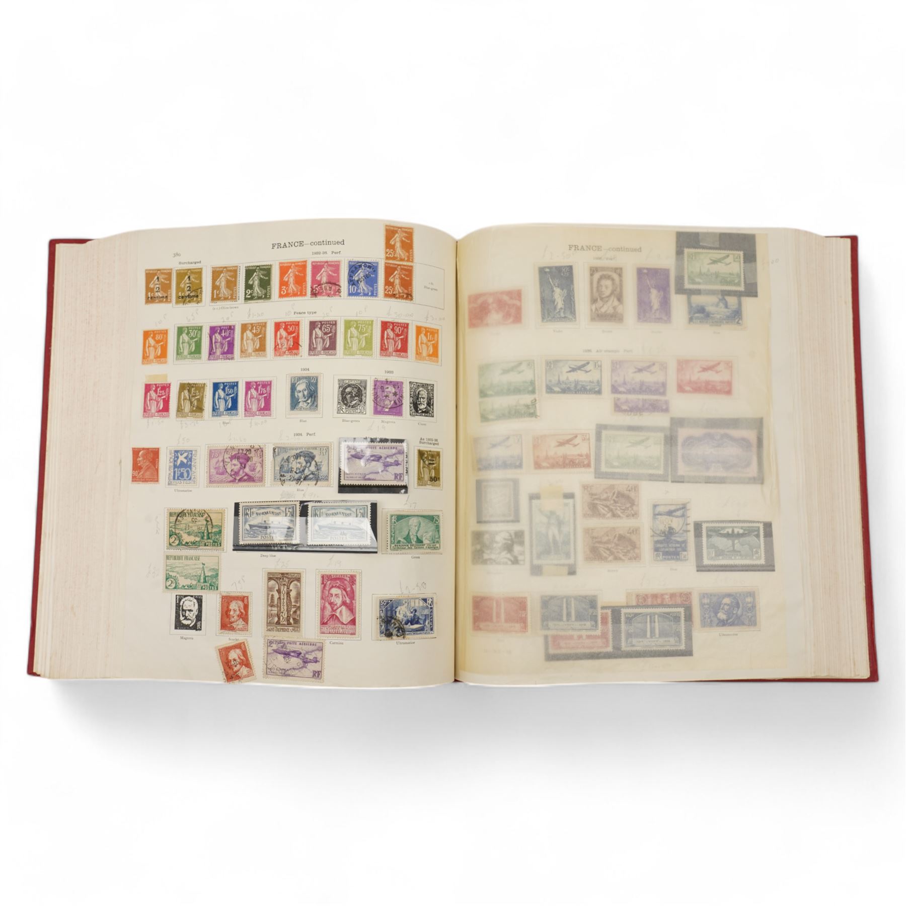 World stamps, including Afghanistan, Algeria, Angola, Argentine Republic, Austria, Baden, Belgian Congo, Belgium, Bolivia, Brazil, Chile, China, Colombia, Costa Rica, Cuba, Denmark, Dutch Indies, Ecuador, Finland, France, French Colonies, Germany, Greece, Guatemala, Holland, Iceland etc, housed in 'The New Ideal Postage Stamp Album'