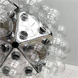 Achille Castiglioni for FLOS - 'Taraxacum 88 Suspension 1' polished aluminium suspension ceiling lamp housing sixty light bulbs