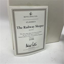 Royal Doulton figure, The Railway Sleeper HN4418, limited edition 1096/2500, printed mark beneath, with certificate and original box, H20cm