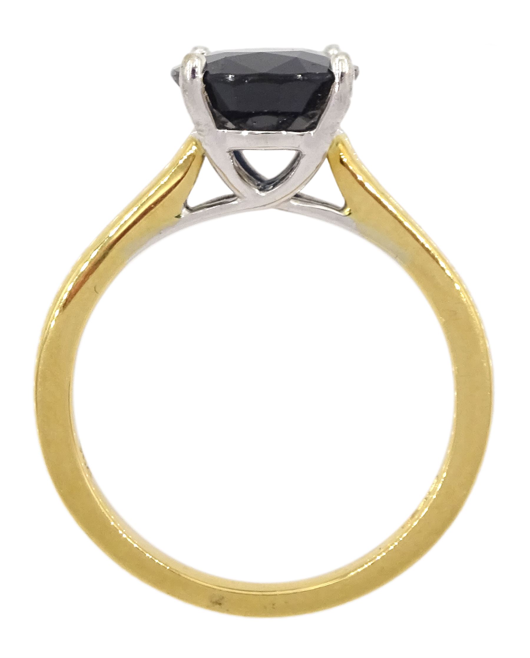 18ct gold single stone oval cut sapphire ring, hallmarked, sapphire approx 3.30 carat