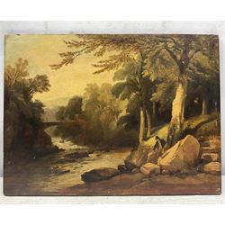English School (19th Century): Field and River Scenery, three oils by different hands unsigned max 30cm x 41cm (3) (one unframed)